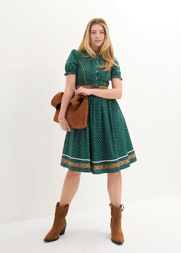 Bpc Bonprix Collection Trachtenkleid Mit Schürze, Knieumspielend (2-tlg.Set)