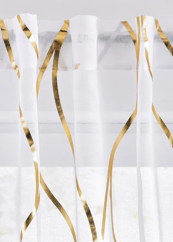 Bonprix Transparente Gardine Mit Glanz Druck (1er Pack)