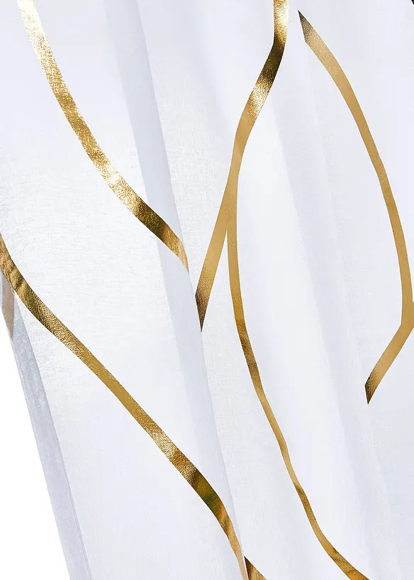 Bonprix Transparente Gardine Mit Glanz Druck (1er Pack)