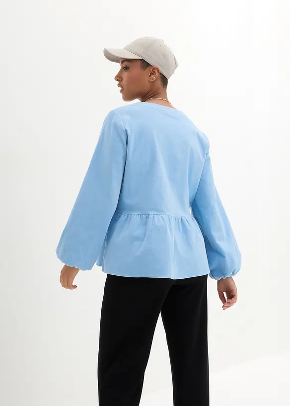 Bpc Bonprix Collection Tunikabluse Aus Stretch- Cord Mit Schößchen, Langarm