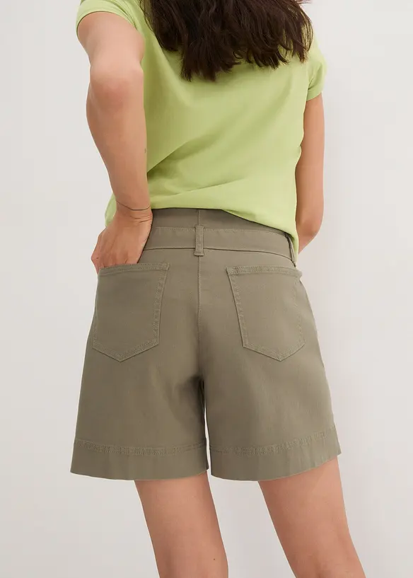 Bpc Bonprix Collection Twill-Shorts Mit Bindegürtel