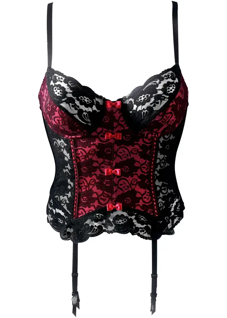 VENUS Corsage mit Strapshaltern aus Spitze