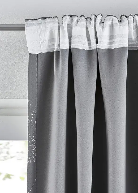 Bpc Living Bonprix Collection Verdunkelungsvorhang Mit Glanz Druck (1er Pack)