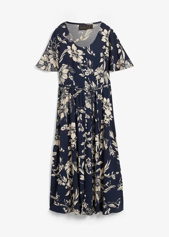 bpc selection Viskose Maxikleid mit Schlitz am Unterrock