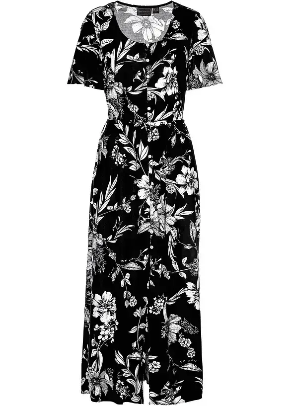 bpc selection Viskose Maxikleid mit Schlitz am Unterrock