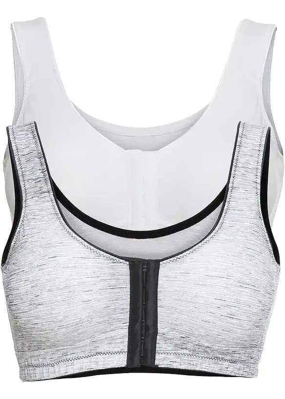 Bonprix Vorderverschluss-BH Ohne Bügel Mit Bio-Baumwolle (2er-Pack)