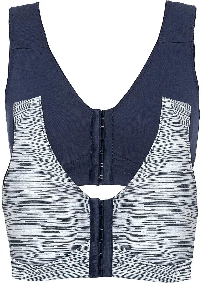 bonprix Vorderverschluss-BH ohne Bügel mit Bio-Baumwolle (2er-Pack)