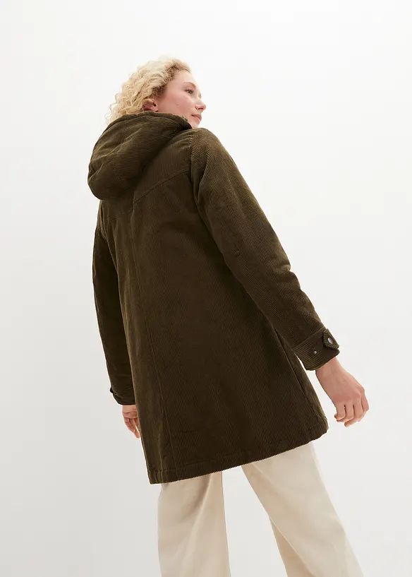 Bpc Bonprix Collection Warmer Cord-Parka Mit Teddy-Futter In Der Kapuze, In A-Linie