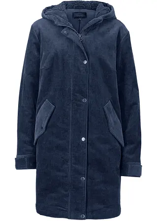 bpc bonprix collection Warmer Cord-Parka mit Teddy-Futter in der Kapuze, in A-Linie