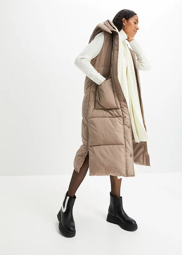 Bpc Bonprix Collection Wattierte Steppweste Aus Recyceltem Polyester Mit Abnehmbarer Kapuze