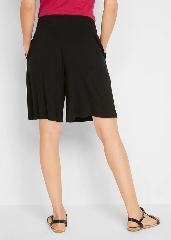 Bonprix Weite Jersey-Bermuda Mit Breitem Komfort-Smokbund Und Seitentaschen