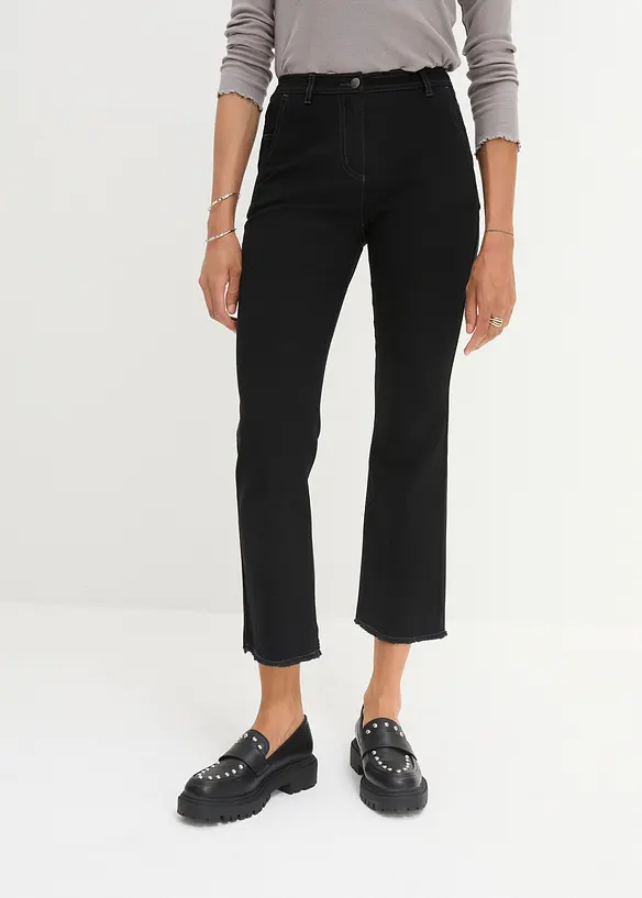 Bpc Bonprix Collection Weite Twill-Hose Mit Offener Saumkante