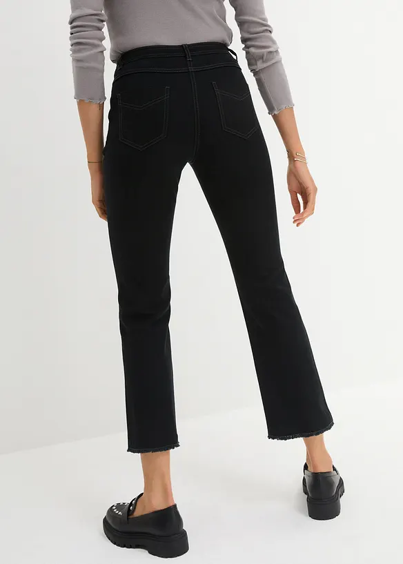 Bpc Bonprix Collection Weite Twill-Hose Mit Offener Saumkante