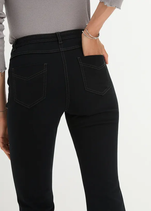 Bpc Bonprix Collection Weite Twill-Hose Mit Offener Saumkante