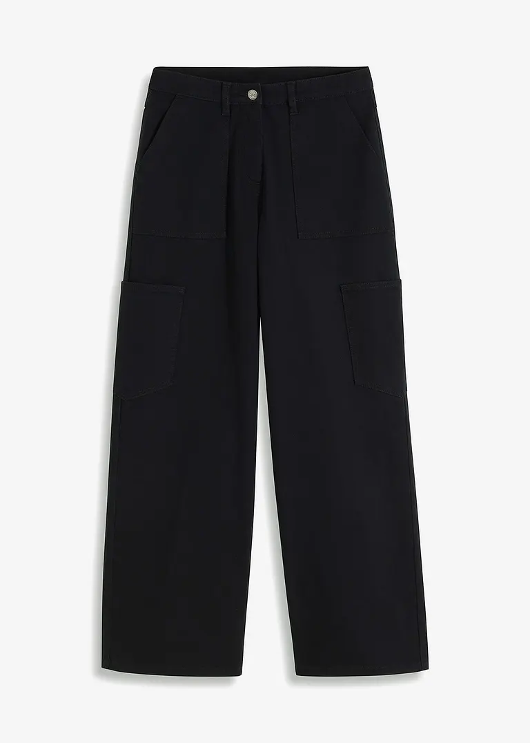 bpc bonprix collection Weite Twillhose im Cargo-Look