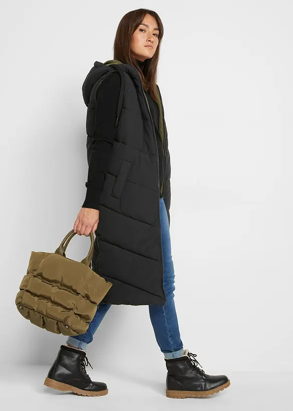 Bpc Bonprix Collection Wende-Steppweste Aus Recyceltem Polyester Mit Kapuze