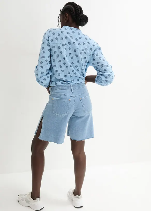 John Baner JEANSWEAR Wide Leg Jeans, Mid Waist, Bermuda