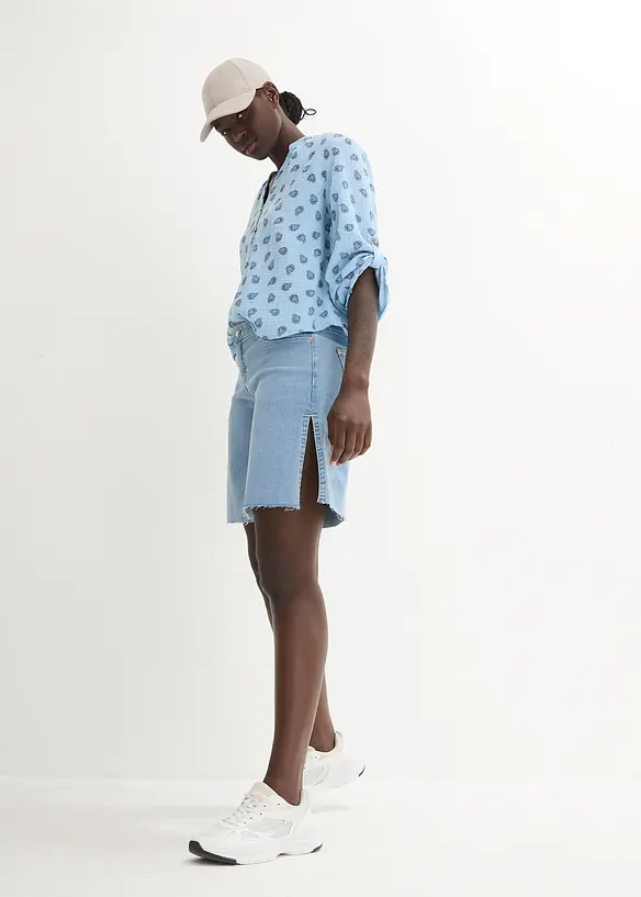 John Baner JEANSWEAR Wide Leg Jeans, Mid Waist, Bermuda