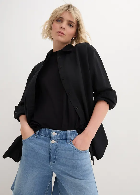 John Baner JEANSWEAR Wide Leg Jeans, Mid Waist, Shorts, Bio-Baumwolle