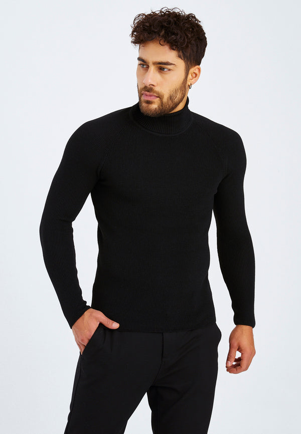 Leif Nelson Feinstrick Rollkragenpullover