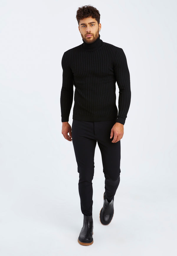 Leif Nelson Feinstrick Rollkragenpullover