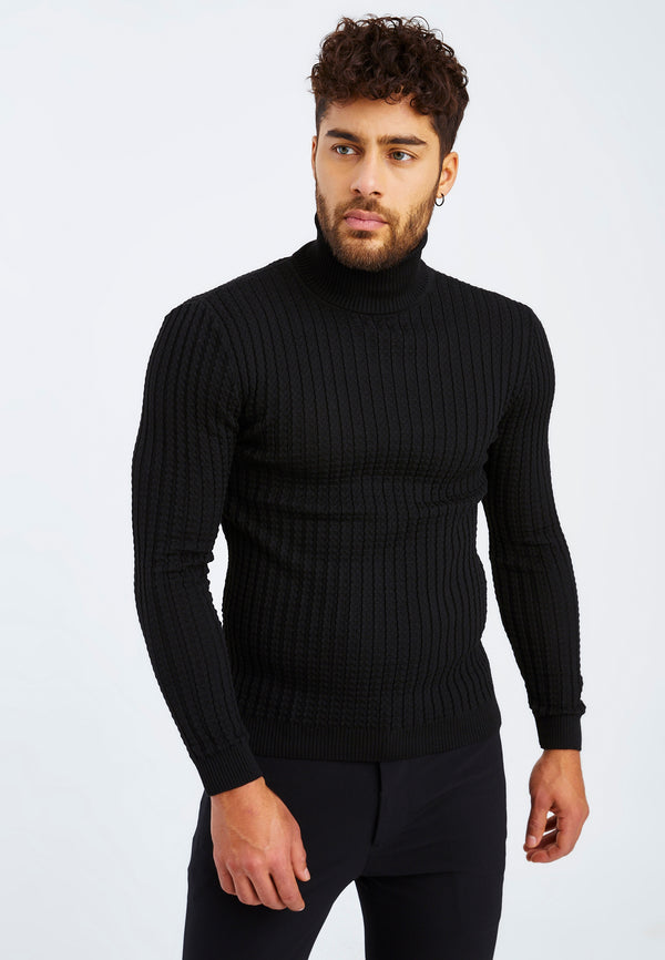 Leif Nelson Feinstrick Rollkragenpullover