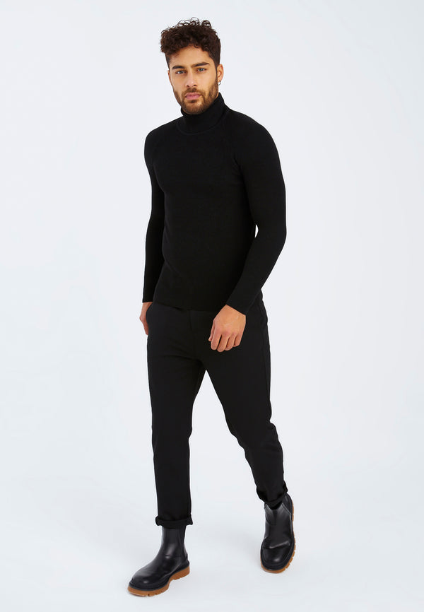 Leif Nelson Feinstrick Rollkragenpullover