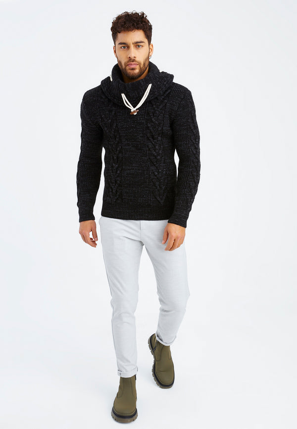 Leif Nelson Grobstrick Rollkragenpullover