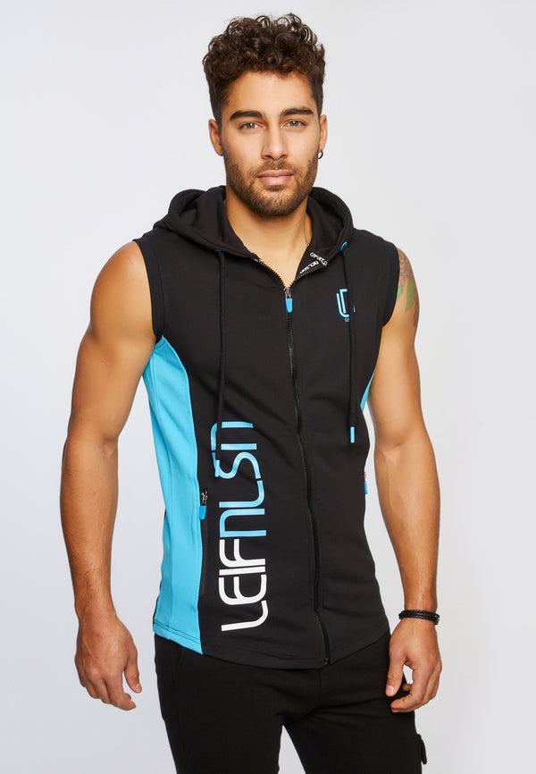 Leif Nelson Gym-Sweatjacke Kapuze Ärmellos