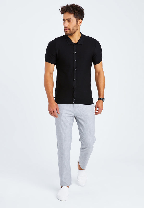 Leif Nelson Hemd Feinstrick Kurzarm