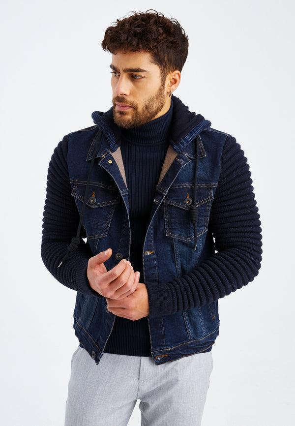 Leif Nelson Jeans-Jacke Kapuze