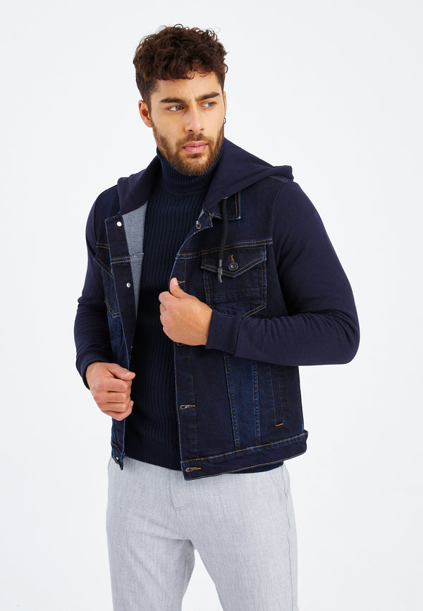 Leif Nelson Jeansjacke Kapuze