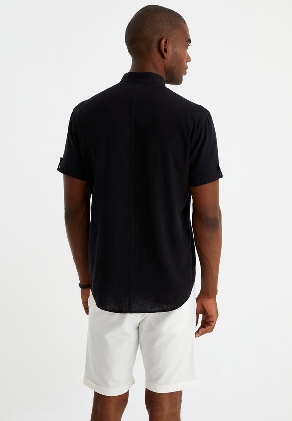 Leif Nelson Leinenhemd Kurzarm