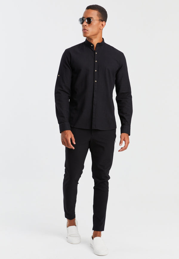 Leif Nelson Leinenhemd Langarm