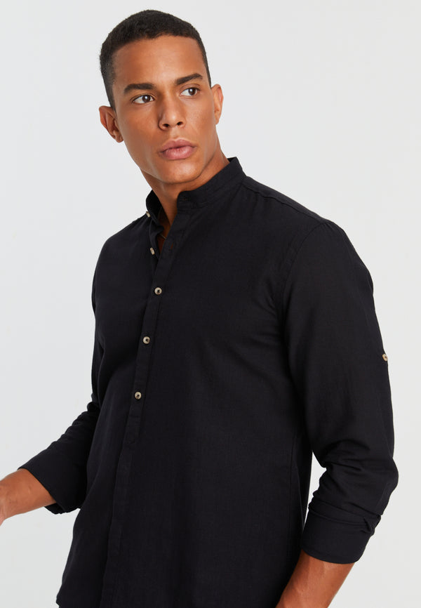 Leif Nelson Leinenhemd Langarm