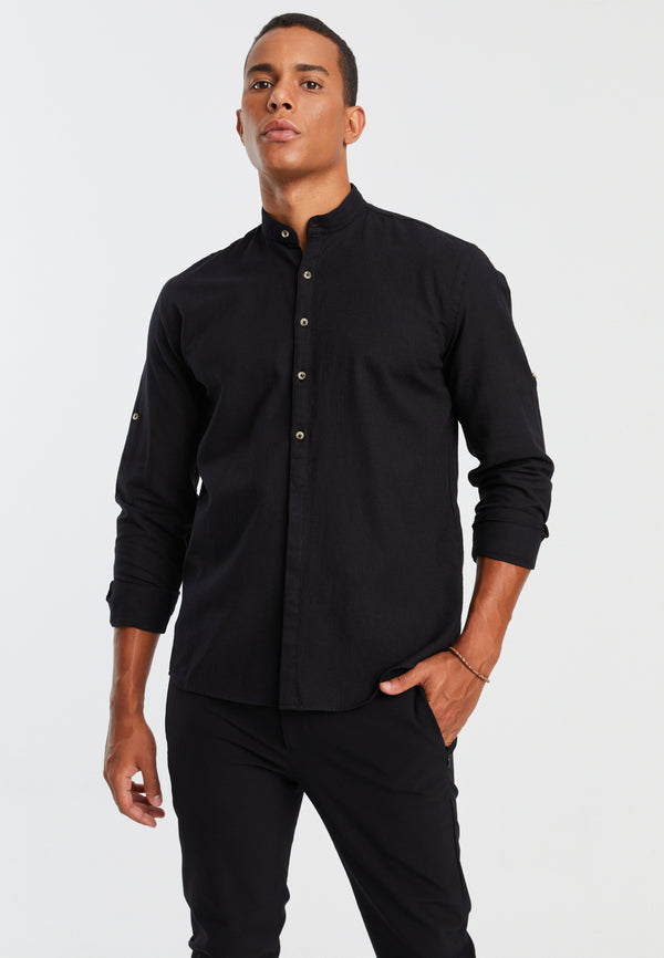 Leif Nelson Leinenhemd Langarm