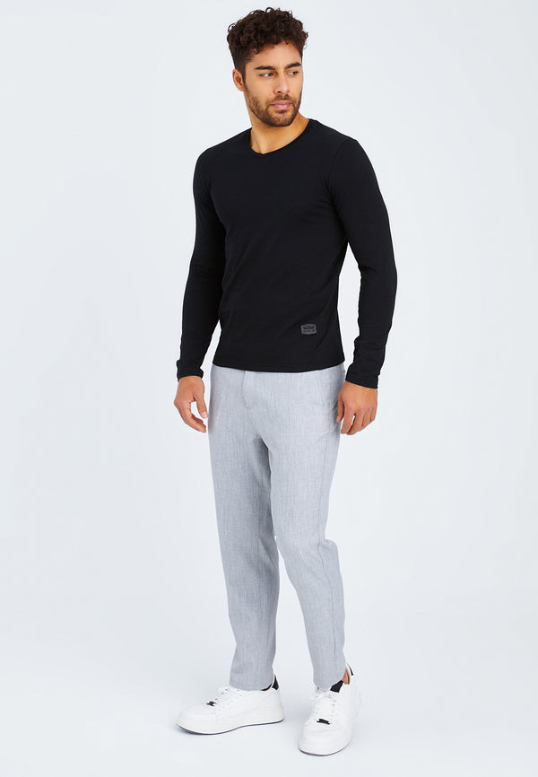 Leif Nelson Longsleeve V-Ausschnitt