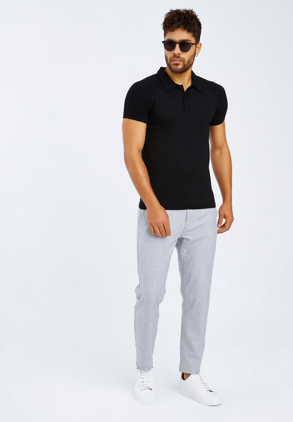 Leif Nelson Polo-Shirt Feinstrick