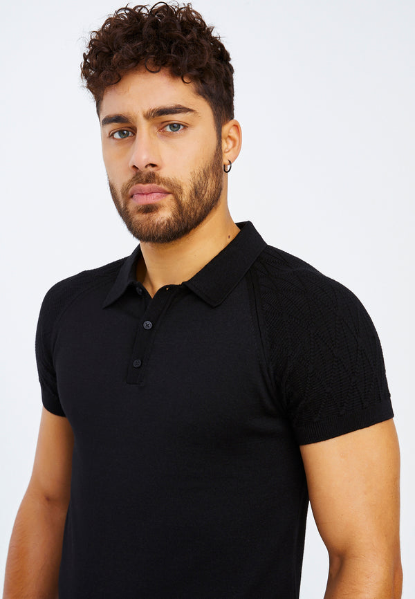 Leif Nelson Polo-Shirt Feinstrick