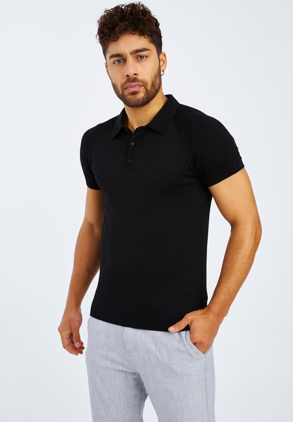 Leif Nelson Polo-Shirt Feinstrick