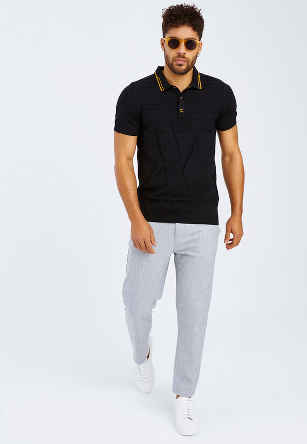 Leif Nelson Polo-Shirt Feinstrick