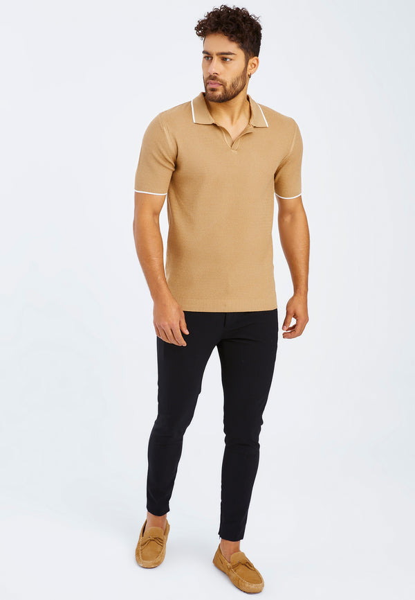 Leif Nelson Polo-Shirt Feinstrick