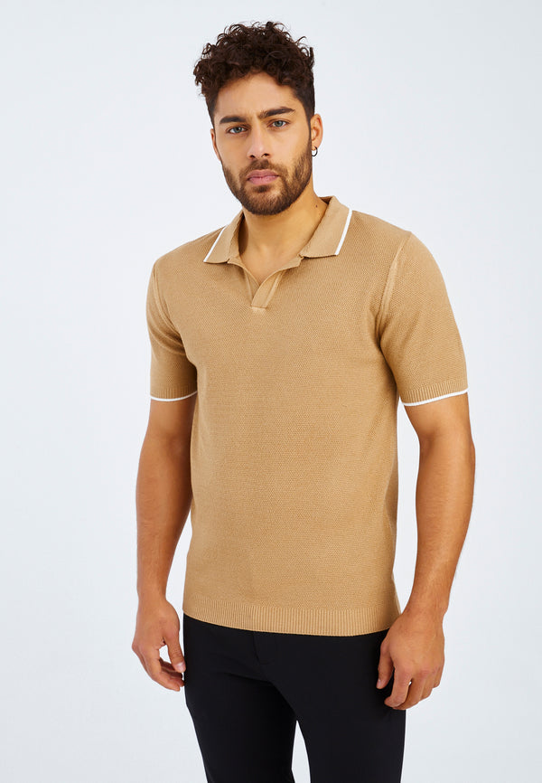 Leif Nelson Polo-Shirt Feinstrick