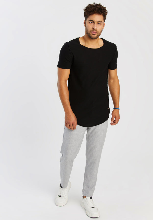 Leif Nelson Rundhals-Shirt Feinstrick