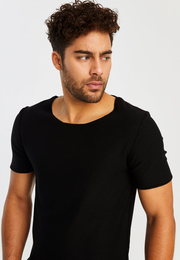 Leif Nelson Rundhals-Shirt Feinstrick