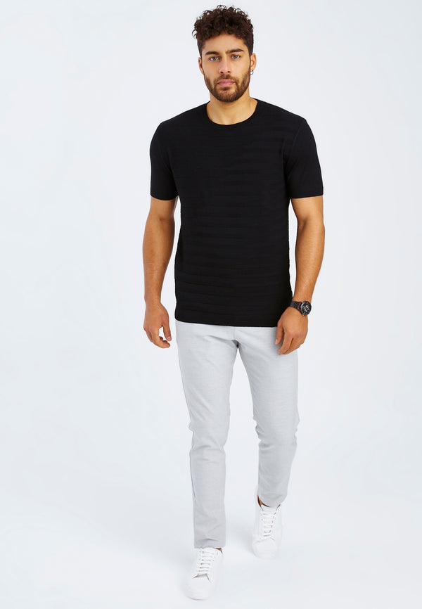 Leif Nelson Rundhals-Shirt Feinstrick