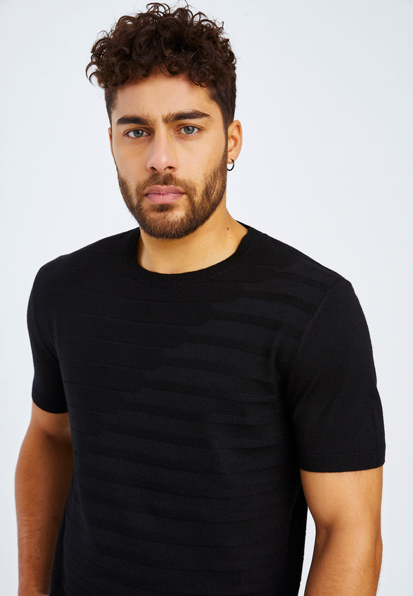 Leif Nelson Rundhals-Shirt Feinstrick