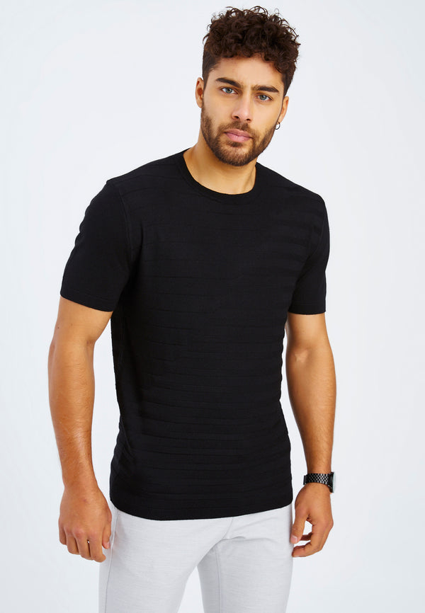 Leif Nelson Rundhals-Shirt Feinstrick