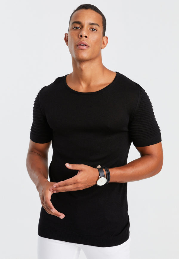 Leif Nelson Rundhals-Shirt Feinstrick