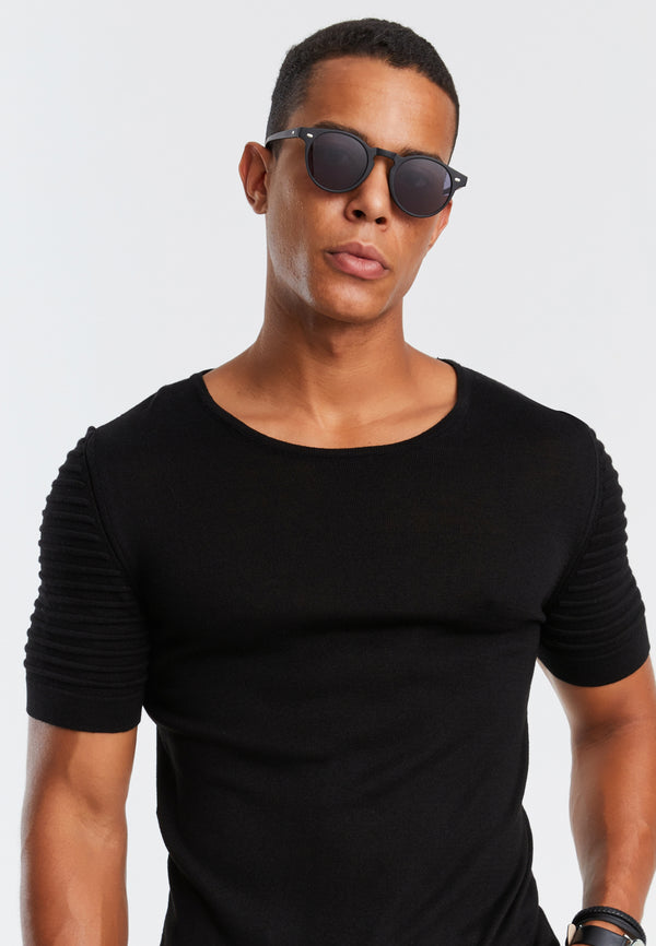 Leif Nelson Rundhals-Shirt Feinstrick